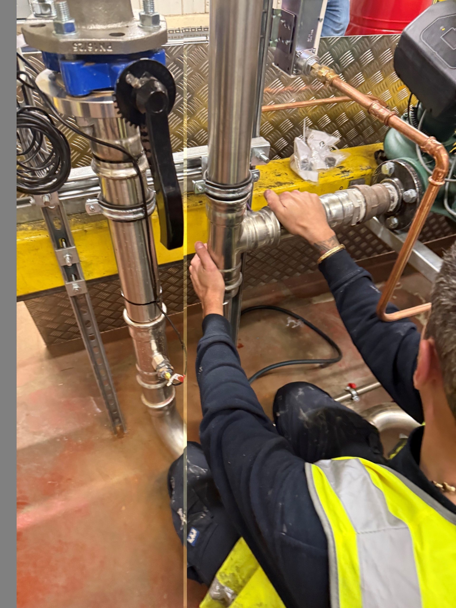 LTHW Pipe work installation